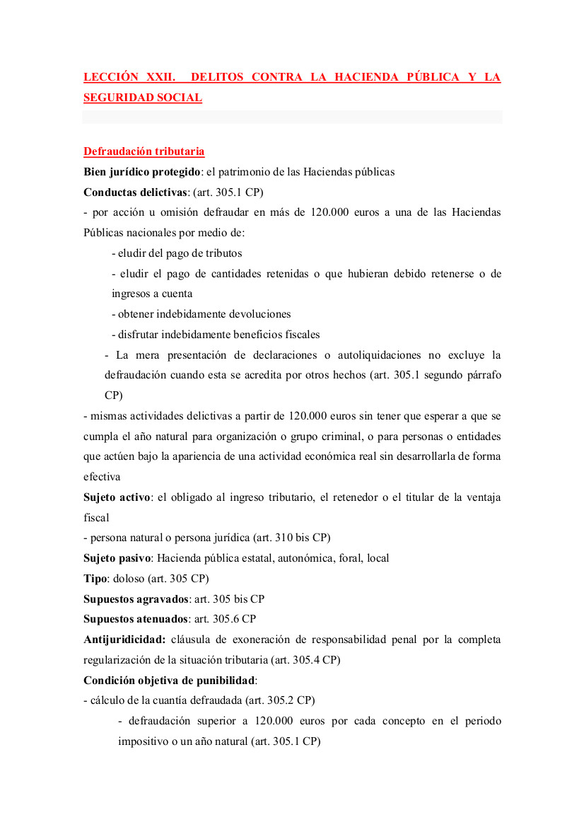 Ficha De Los Delitos Contra La Hacienda P Blica O La Seguridad Social Juspedia