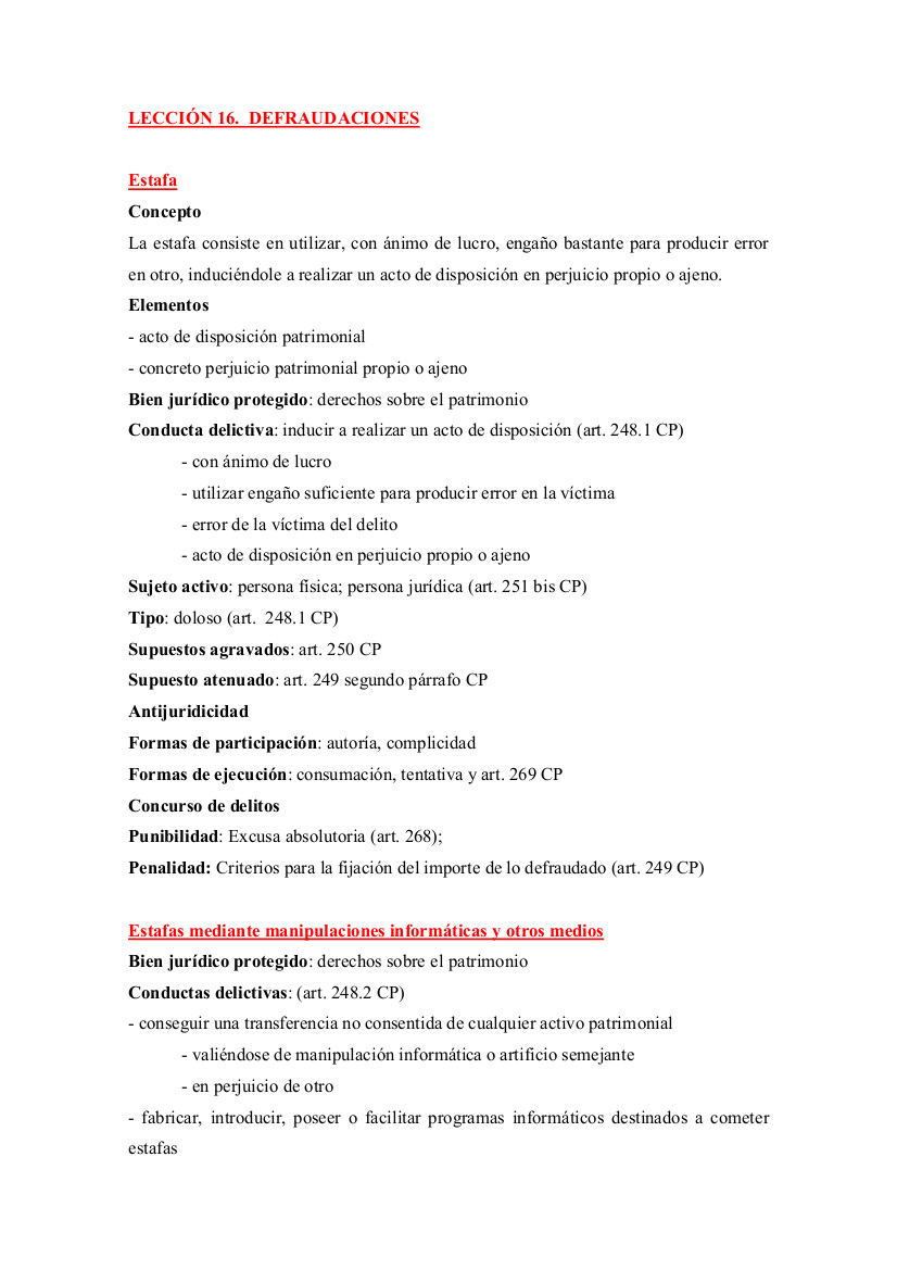 Ficha De Los Delitos De Estafa Y Las Defraudaciones Juspedia Ficha De Los Delitos De Estafa Y Las Defraudaciones Juspedia